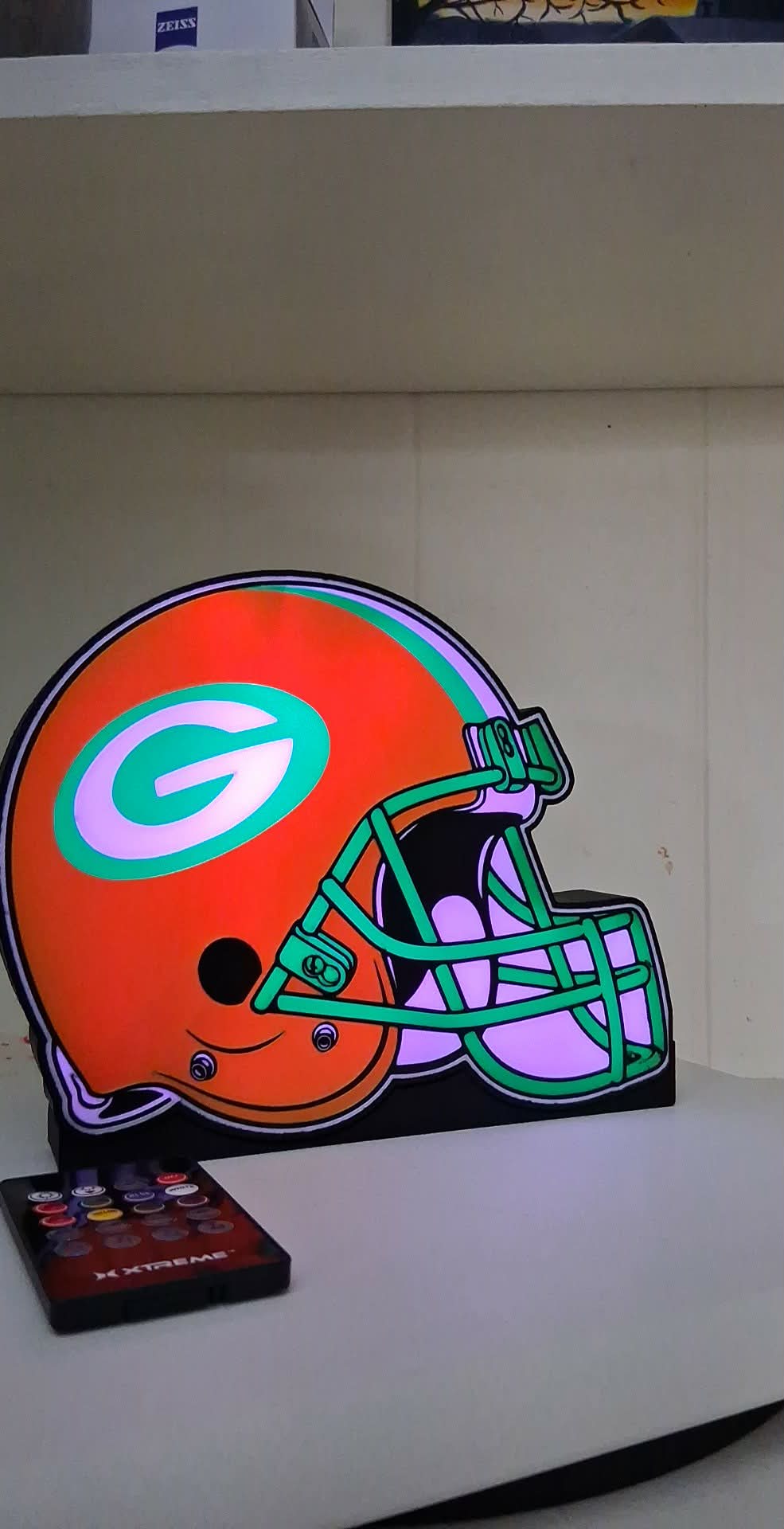 Packers Helmet LED light box – custom 3D printed – Lit Layer Creations